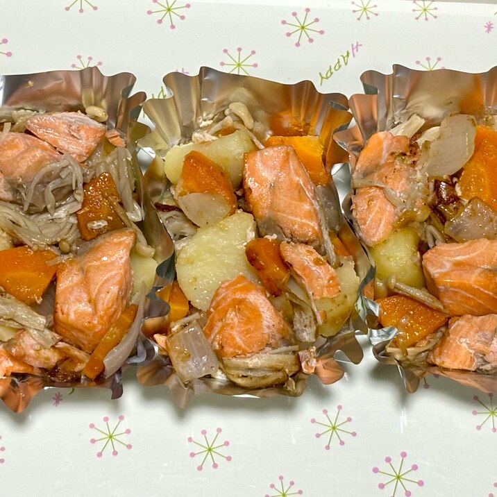 野菜とサーモンで重宝な作り置き!炊飯器♪
